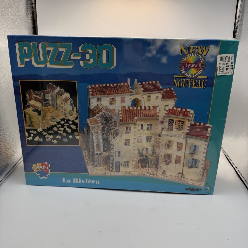 Wrebbit PUZZ-3D Mediterranean Village (La Riviera) 3D Jigsaw Puzzle 880 Pieces